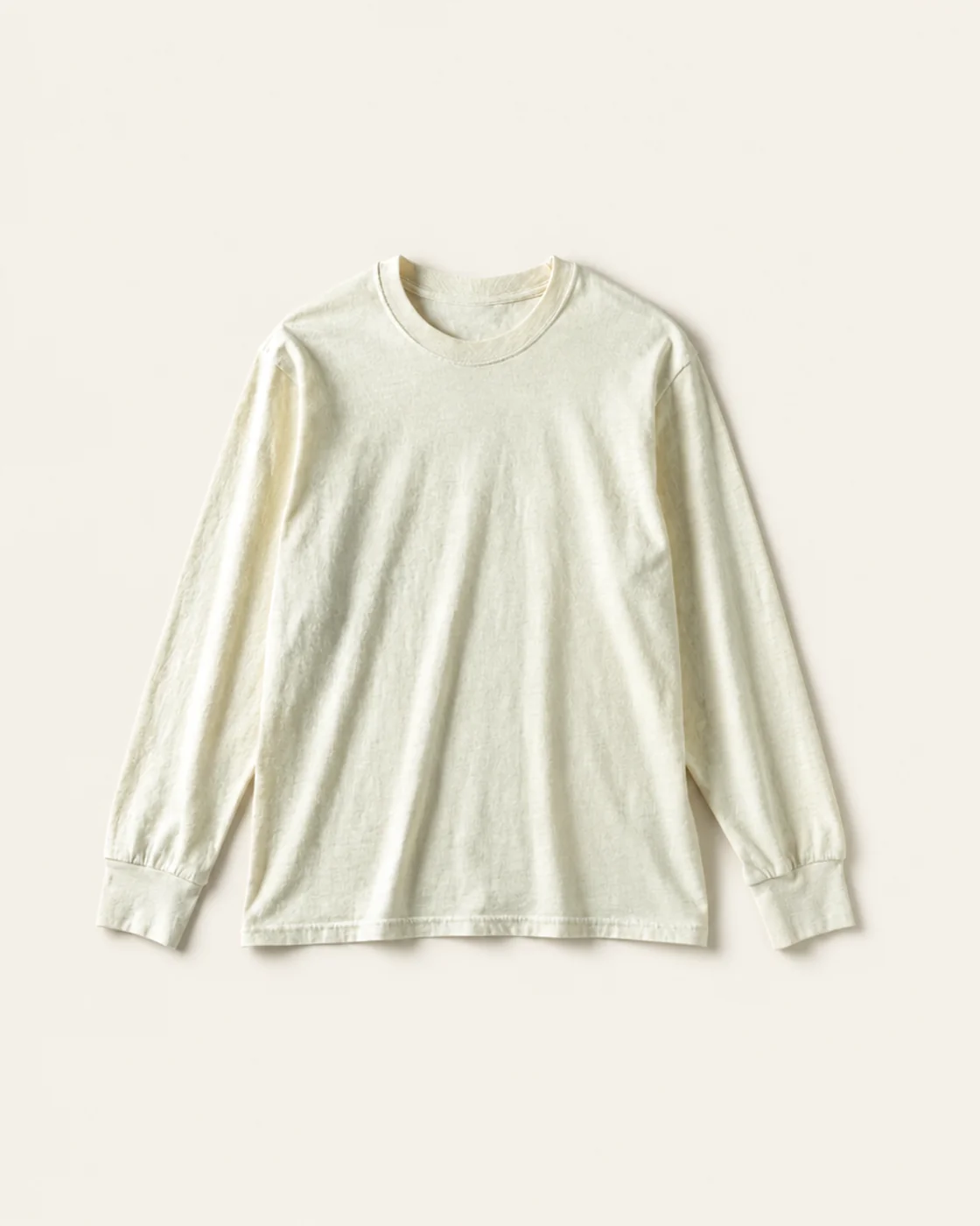 Drift Long Sleeve in Bone, flat lay