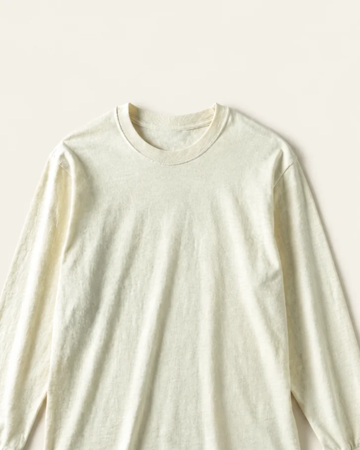 Drift Long Sleeve in Bone, fabric detail
