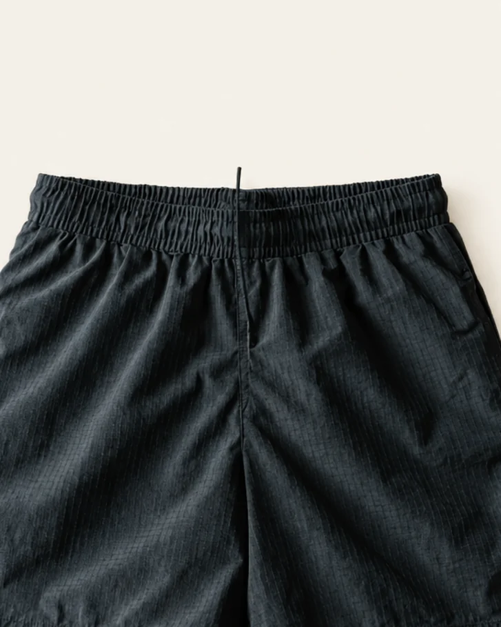 Drift Nylon Short in Ink, fabric detail