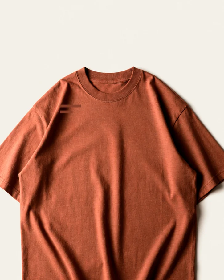 Lowland Graphic Tee in Clay, fabric detail