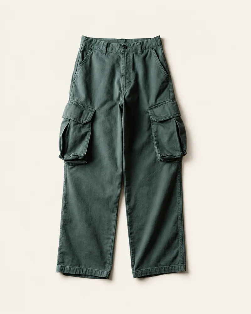 Quarry Cargo Pant in Slate, flat lay