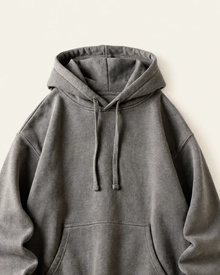 Ridgeline Hoodie in Ash, fabric detail