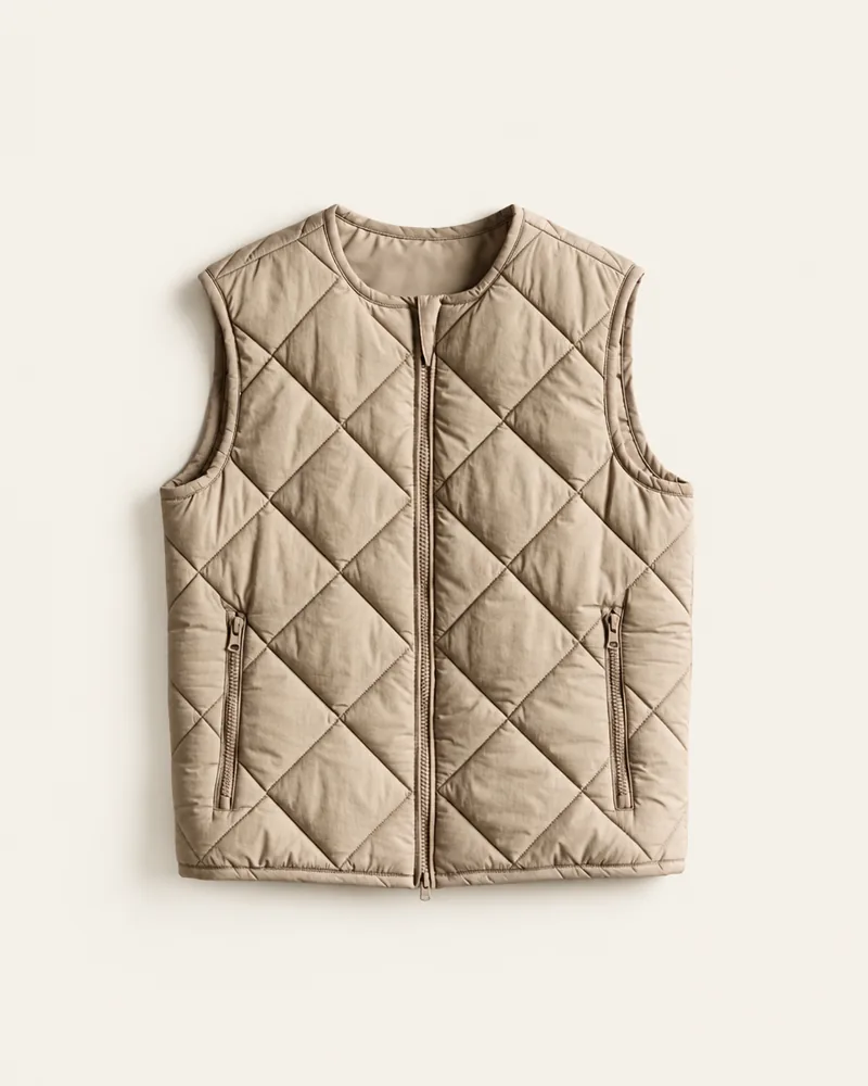 Thaw Liner Vest in Oat, flat lay